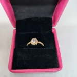 Luminous Embrace  Brilliant Center Stone with Twisted Band Womens Ring - Image 3