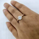 Luminous Embrace  Brilliant Center Stone with Twisted Band Womens Ring - Image 2