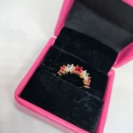 vibrant gold ring adorned with colorful gemstones - Image 5